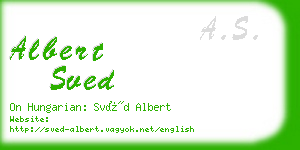 albert sved business card